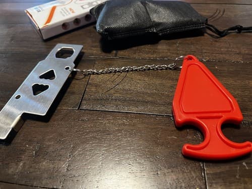 NEW Portable Travel Security Safety Door Lock for Hotel Room With Pouch Red - Thumbnail 6