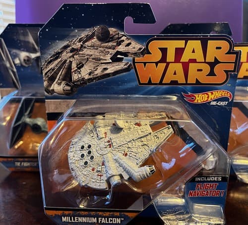 Hot Wheels STAR WARS X-WING Fighter Red 5 Millennium Falcon Tie Fighter 2014 NEW - Thumbnail 11