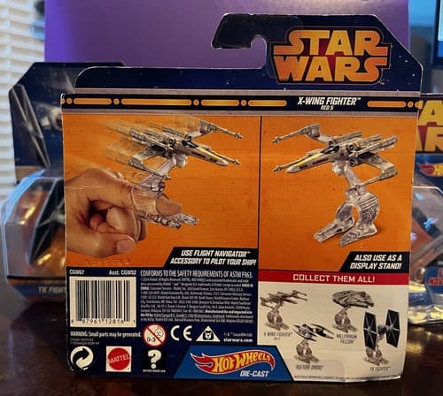 Hot Wheels STAR WARS X-WING Fighter Red 5 Millennium Falcon Tie Fighter 2014 NEW - Thumbnail 10