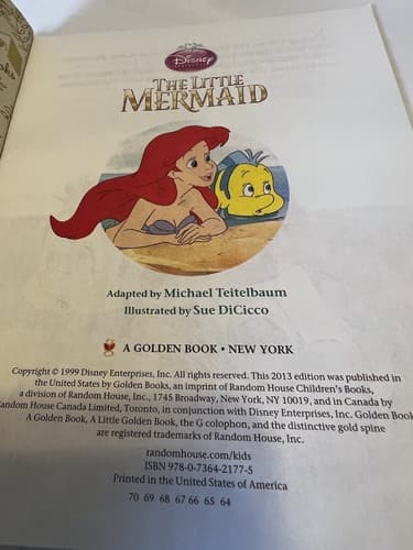 The Little Mermaid (Disney Princess) (Little Golden Book) - Hardcover - Like New - Thumbnail 2