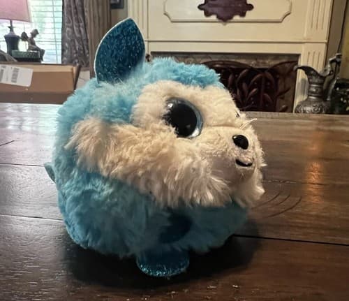 2020 TY Beanie Puffies PRINCE Husky Dog 4 Inch Stuffed Toy - Thumbnail 5