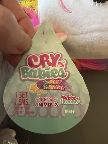 Cry Babies Fantasy Pets Plush Rym Unicorn Cry Magic Tears NEW NWT - Thumbnail 2