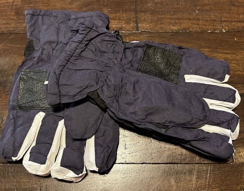 New Kids' 6-8 Waterproof Winter Gloves Mittens Dark Blue Navy Black - Thumbnail 2