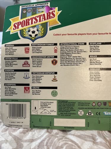 Chris Waddle Kenner Tonka Sportstars Soccer Action Figure 1989 NIP Sports Stars - Thumbnail 4