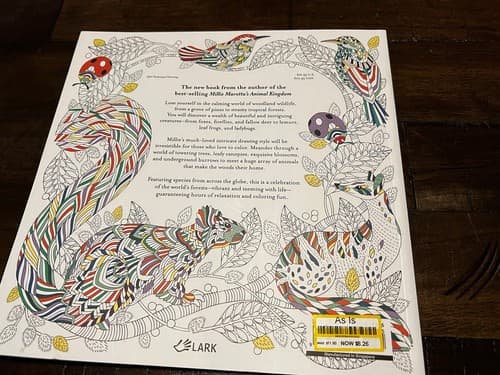 Millie Marotta Woodland Wild A Millie Marotta Adult Coloring Book Art - Thumbnail 2