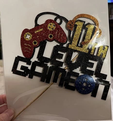 NEW Video Game On Level 11 Cake Topper 11th Gaming Birthday Decorations - Thumbnail 8