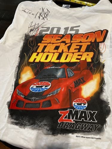 2015 ZMAX Dragway Season Ticket Holder Autographed T Shirt Car Racing NASCAR - Thumbnail 7