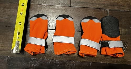 Pets Dog Boots Anti-Slip Shoes Size 3 Set of 4 Orange NEW NIP - Thumbnail 6