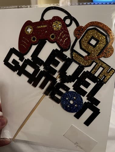 NEW Video Game On Level 9 Cake Topper 9th Gaming Birthday Decorations - Thumbnail 8