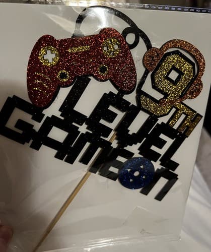 NEW Video Game On Level 9 Cake Topper 9th Gaming Birthday Decorations - Thumbnail 6