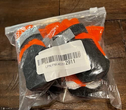 Pets Dog Boots Anti-Slip Shoes Size 3 Set of 4 Orange NEW NIP - Thumbnail 3
