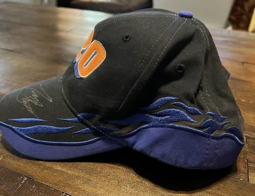 Tony Stewart Autographed Hat Cap Black Blue #20 Racing Nascar - Thumbnail 2