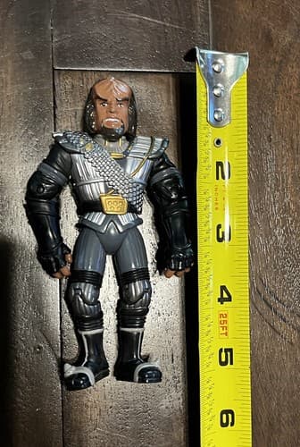 Vintage Star Trek Klingon Warrior Worf Figure Playmates 1993 Loose - Thumbnail 2