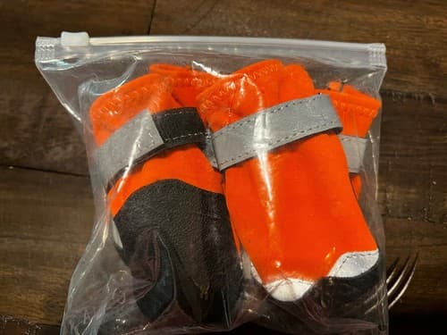 Pets Dog Boots Anti-Slip Shoes Size 3 Set of 4 Orange NEW NIP - Thumbnail 2