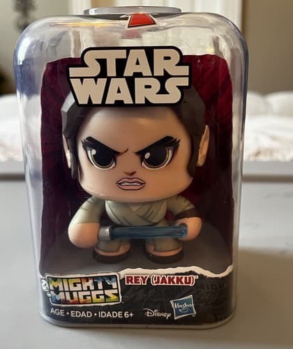 Star Wars Mighty Muggs Rey (Jakku) Disney #05 05 Hasbro Three Face Figure New
