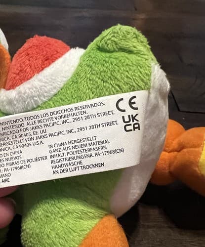 YOSHI Nintendo Super Mario Bros. Plush Toy 10” Green Yoshi Stuffed Figure 2021 - Thumbnail 10