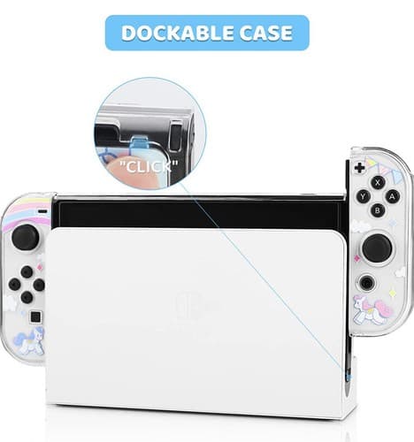 FANPL Rainbow Carousel Compatible with Nintendo Switch OLED Case Cover Unicorn - Thumbnail 12