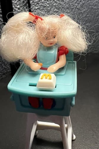 Vintage 1998 Mattel McDonald's Barbie Kelly Doll In High Chair Happy Meal Toy - Thumbnail 5