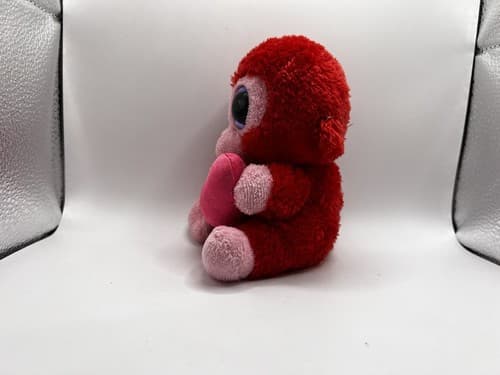 TY Beanie Baby Babies Stuffed Animal Plush Red Monkey Pink Heart - Thumbnail 2