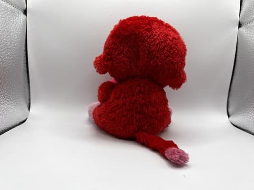 TY Beanie Baby Babies Stuffed Animal Plush Red Monkey Pink Heart - Thumbnail 3