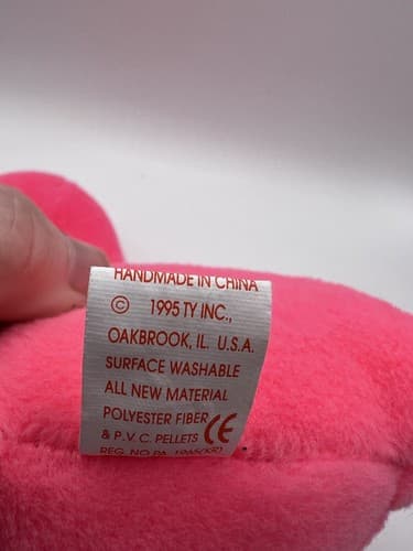 TY Beanie Baby Babies Stuffed Animal Plush Flamingo Pinky 1995 - Thumbnail 6