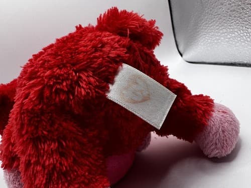 TY Beanie Baby Babies Stuffed Animal Plush Red Monkey Pink Heart - Thumbnail 4