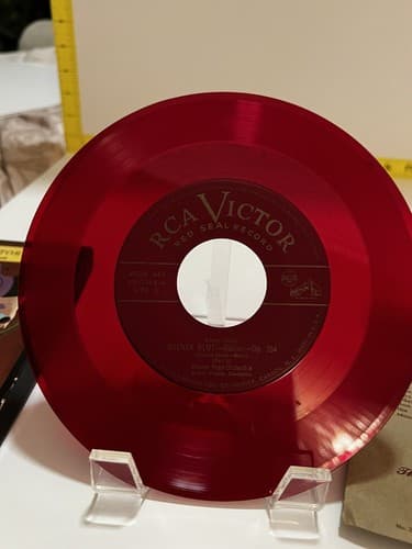 Red Vinyl Set Strauss Waltzes Boston Pops Orchestra Box Set of 4 RCA Victor 1949 - Thumbnail 10