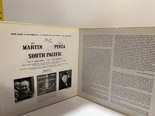 South Pacific Mary Martin Pinza Original Broadway Cast LP Vinyl Record 12" 33rpm - Thumbnail 4