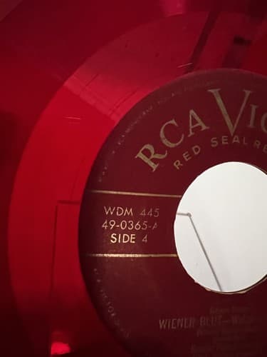 Red Vinyl Set Strauss Waltzes Boston Pops Orchestra Box Set of 4 RCA Victor 1949 - Thumbnail 14