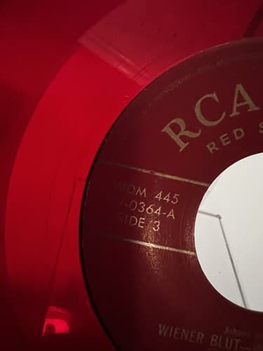 Red Vinyl Set Strauss Waltzes Boston Pops Orchestra Box Set of 4 RCA Victor 1949 - Thumbnail 9