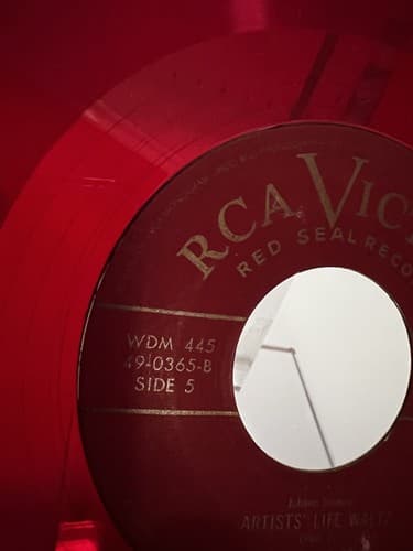 Red Vinyl Set Strauss Waltzes Boston Pops Orchestra Box Set of 4 RCA Victor 1949 - Thumbnail 12