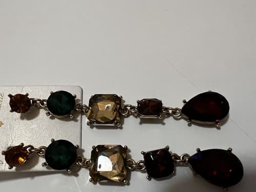 Gemstone Dangle Earrings Jane Marie Elegant Long Statement Jewelry Holiday NEW - Thumbnail 8