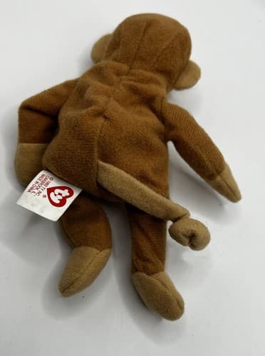 TY Beanie Baby Babies Stuffed Animal Plush Brown Monkey 1993 - Thumbnail 7