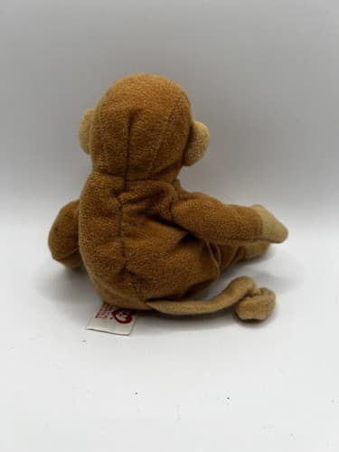TY Beanie Baby Babies Stuffed Animal Plush Brown Monkey 1993 - Thumbnail 3