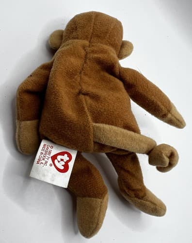 TY Beanie Baby Babies Stuffed Animal Plush Brown Monkey 1993 - Thumbnail 2