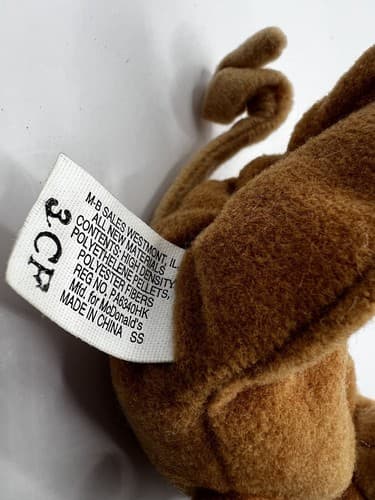 TY Beanie Baby Babies Stuffed Animal Plush Brown Monkey 1993 - Thumbnail 5