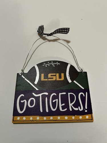 LSU Tigers￼￼ Christmas Ornament NCAA Football Wooden Decoration New