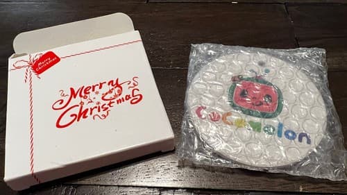 Cocomelon Watermelon Christmas Ornament Porcelain Medallion NEW NIB - Thumbnail 4