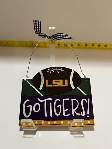 LSU Tigers￼￼ Christmas Ornament NCAA Football Wooden Decoration New - Thumbnail 3