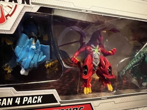 Bakugan 4 Pack Collector Figures TROX HYDOROUS NILLIOUS DRAGONOID New 2020 NIB - Thumbnail 10