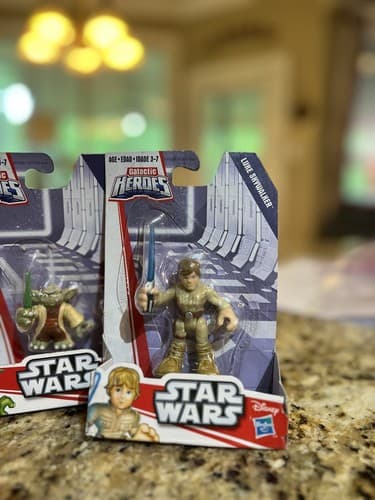 Vintage NIB Sealed Figures Star Wars Galactic Heroes Darth Luke Yoda Stormtroop - Thumbnail 5
