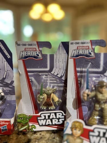 Vintage NIB Sealed Figures Star Wars Galactic Heroes Darth Luke Yoda Stormtroop - Thumbnail 8