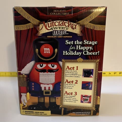 M&M’s M&M Red Nutcracker Sweet Candy Dispenser Limited Edition Holiday NIB - Thumbnail 3