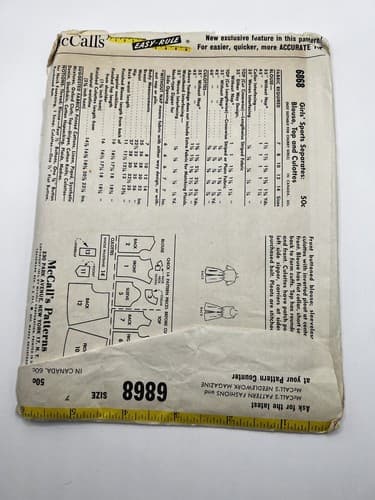 Vintage 1960s 1963 Sewing Pattern Girls Dress Skirt Top McCall’s 6868 - Thumbnail 2