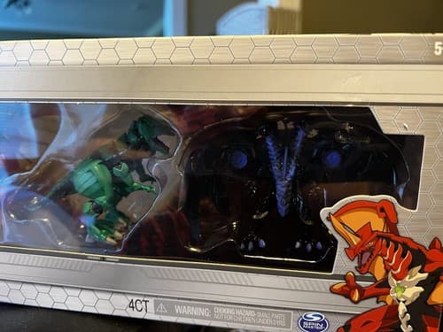 Bakugan 4 Pack Collector Figures TROX HYDOROUS NILLIOUS DRAGONOID New 2020 NIB - Thumbnail 3