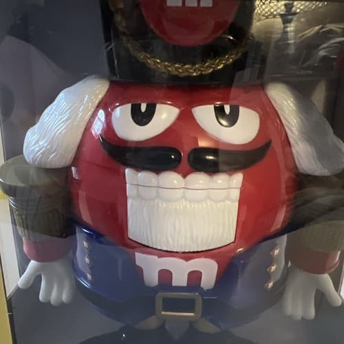 M&M’s M&M Red Nutcracker Sweet Candy Dispenser Limited Edition Holiday NIB - Thumbnail 7