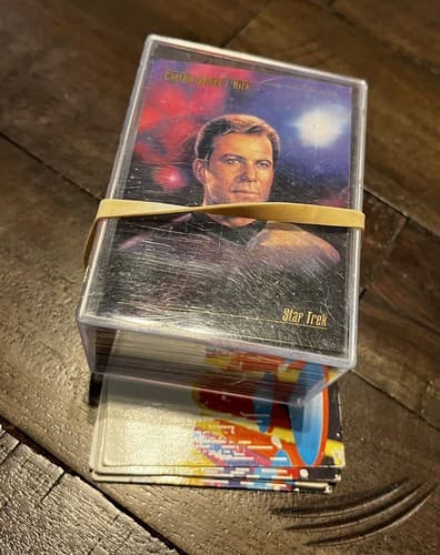 Vintage 1993 1991 Star Trek Collector Cards 83 Cards & 5 Cardboard Figure Cards - Thumbnail 4