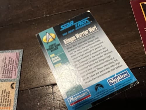 Vintage 1993 1991 Star Trek Collector Cards 83 Cards & 5 Cardboard Figure Cards - Thumbnail 10