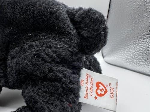 TY Beanie Baby Babies Stuffed Animal Plush Black Poodle GiGi 1998 - Thumbnail 10