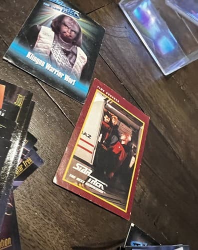 Vintage 1993 1991 Star Trek Collector Cards 83 Cards & 5 Cardboard Figure Cards - Thumbnail 6